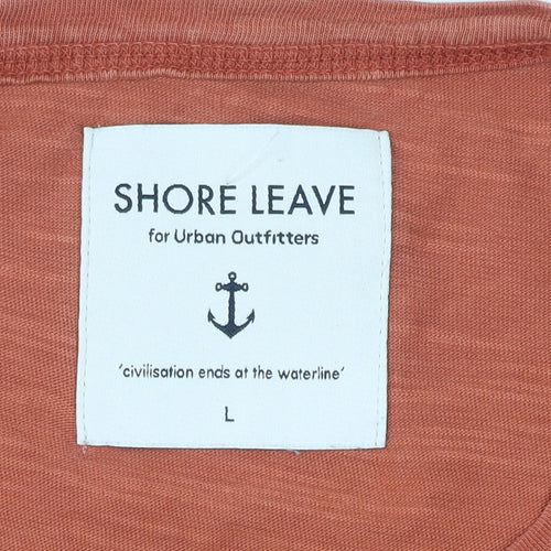 Shore Leave Men's Brown Cotton T-Shirt - Size L