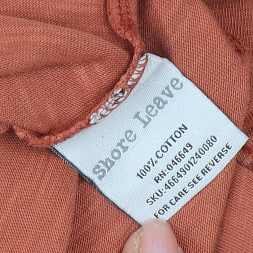 Shore Leave Men's Brown Cotton T-Shirt - Size L