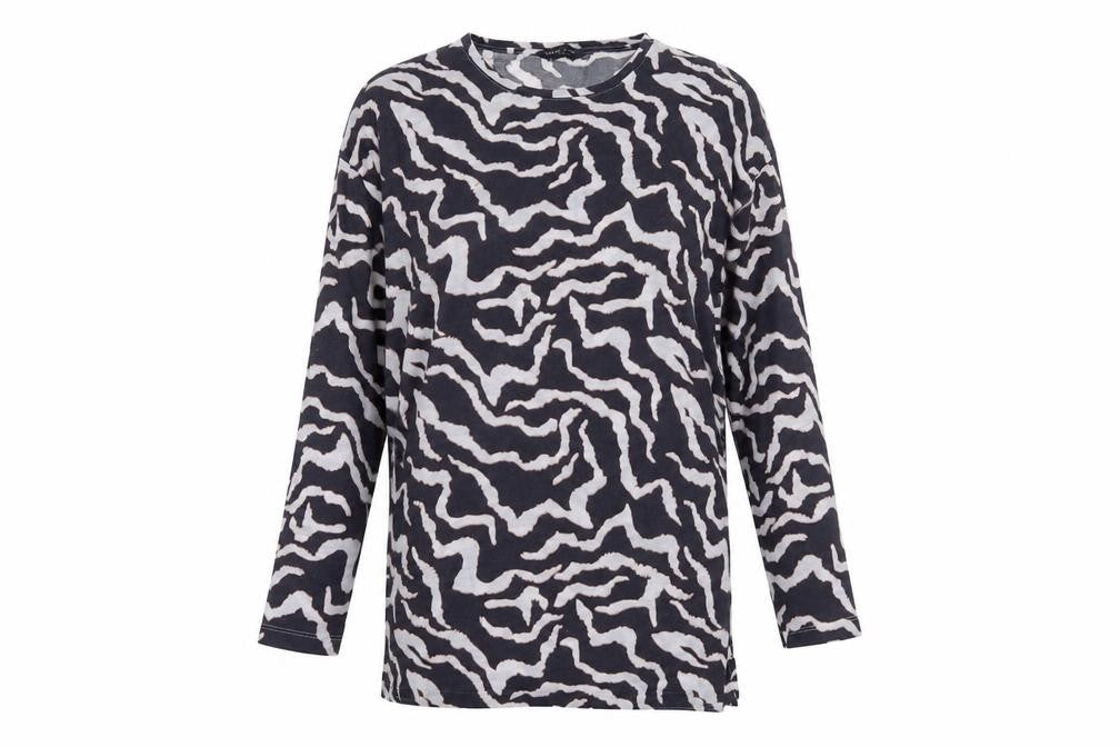Marks and Spencer Women's Black Animal Print T-Shirt