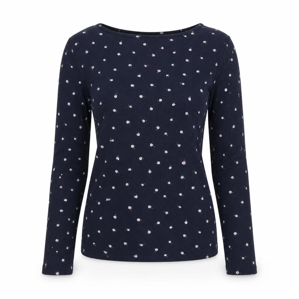 Front view of Marks & Spencer Women's Blue Floral Blouse, size 10