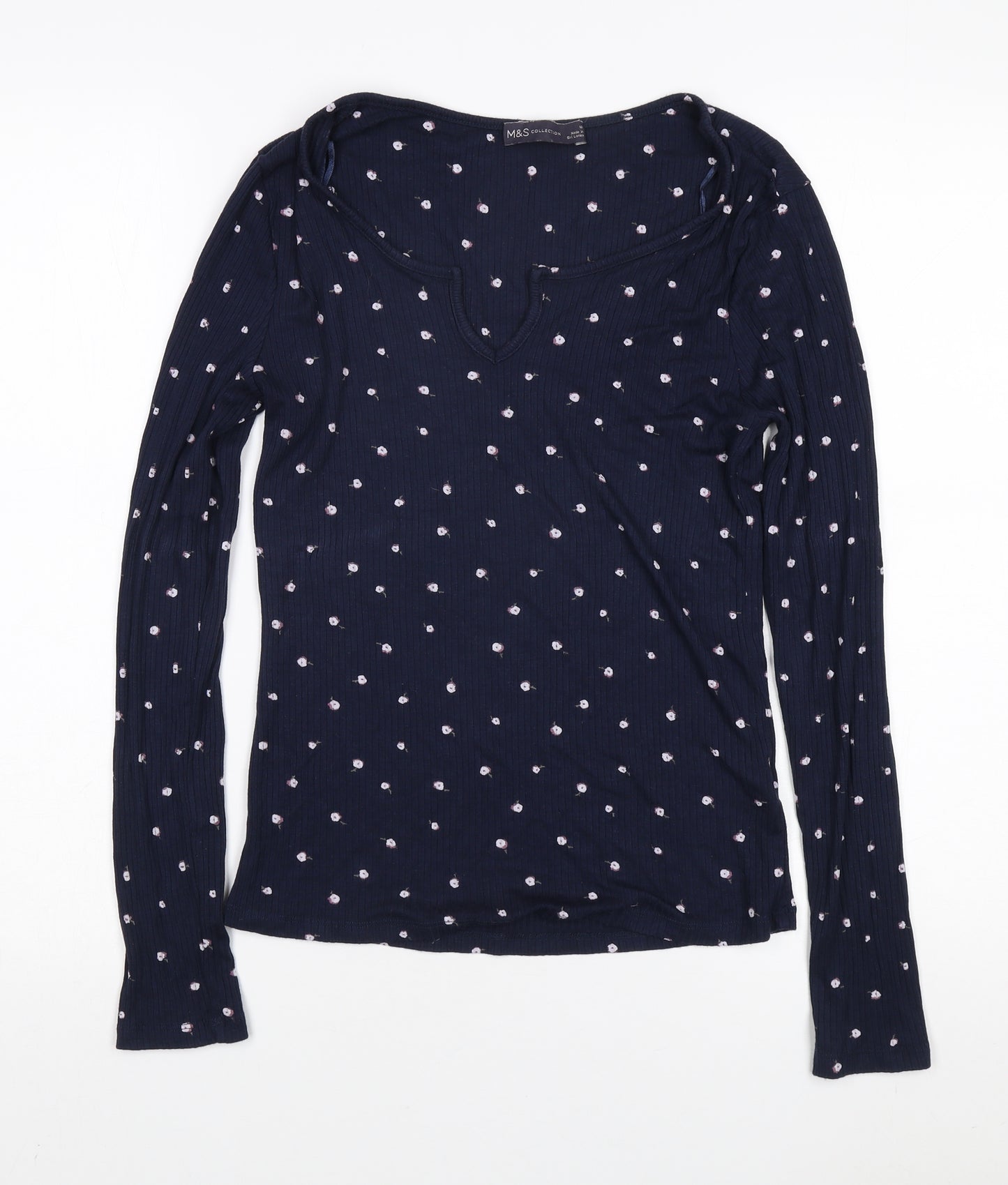 Marks and Spencer Women's Blue Floral Blouse Size 10