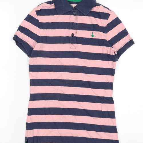 Jack Wills Women's Striped Polo Shirt Size 10