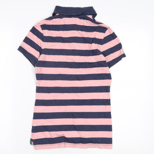 Jack Wills Women's Striped Polo Shirt Size 10