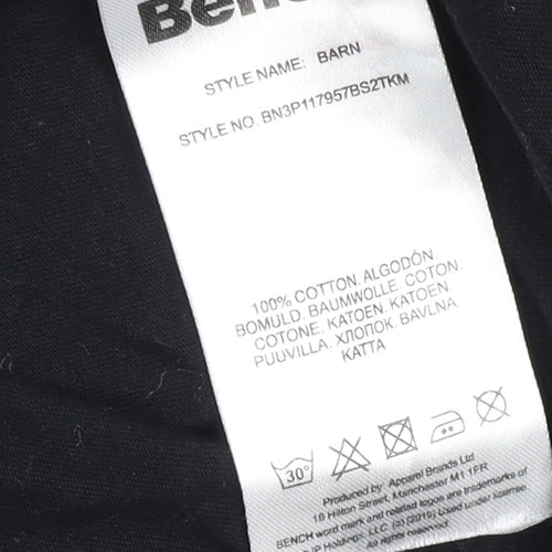 Bench Boys Black Long Sleeve T-Shirt 7-8 Years Logo Casual