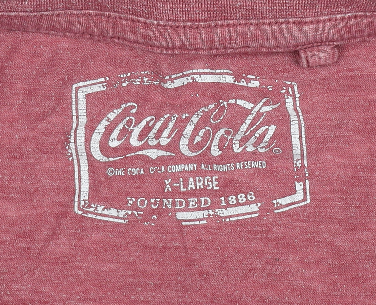 Coca-Cola Men's Red XL Logo Graphic T-Shirt