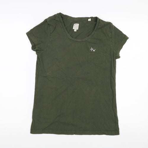Jack Wills Green Women's T-Shirt Size 6 Basic