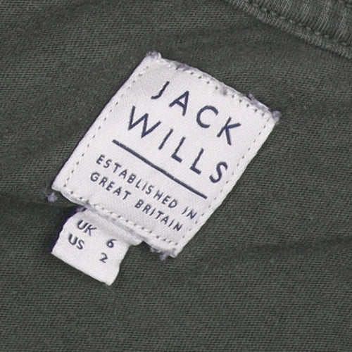 Jack Wills Green Women's T-Shirt Size 6 Basic