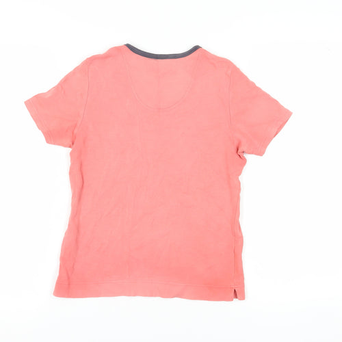 Maine Women's Pink V-Neck T-Shirt Size 12
