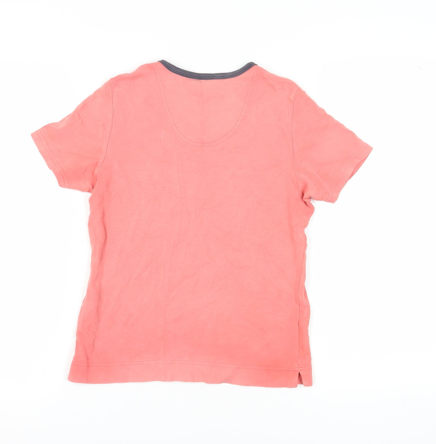 Maine Women's Pink V-Neck T-Shirt Size 12