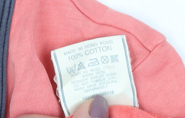 Maine Women's Pink V-Neck T-Shirt Size 12