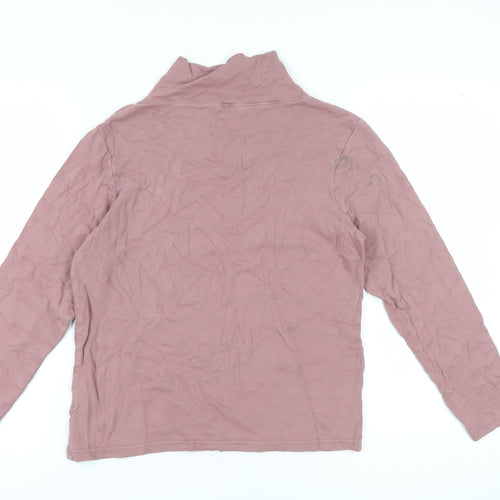 Cotton Traders Women's Pink Cowl Neck T-Shirt Size 16