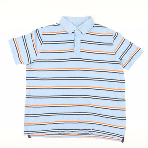 Brook Taverner Men's Blue Striped Polo, Size M