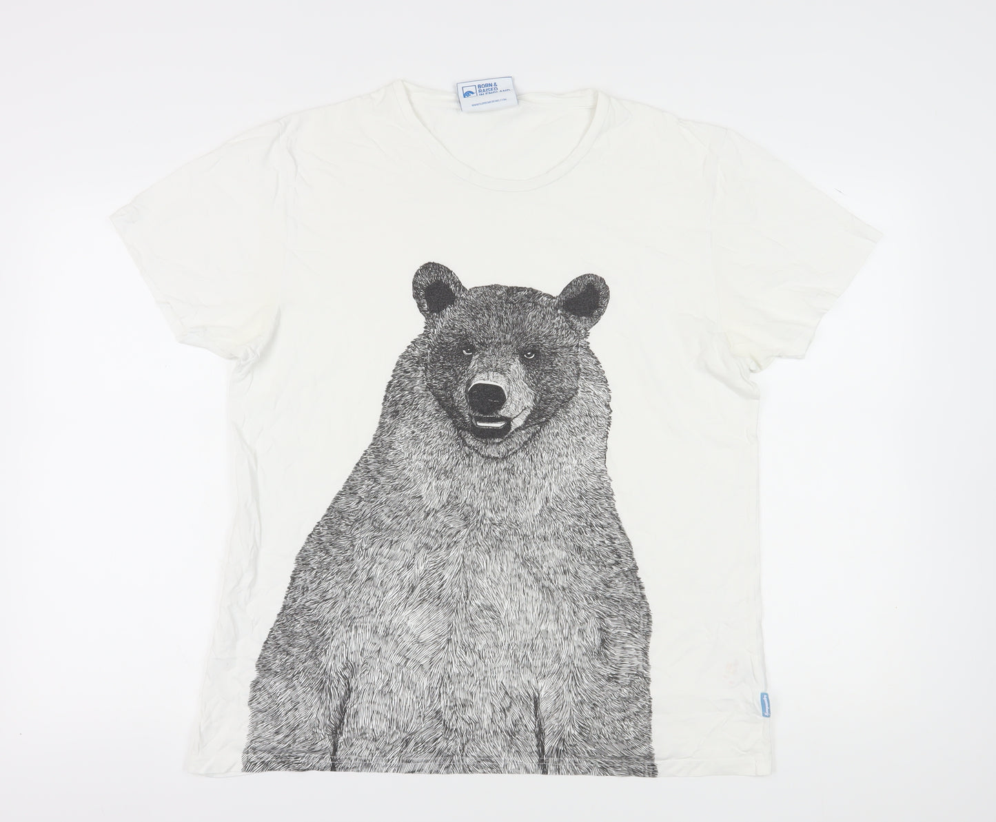 Supremebeng White XL Men's Graphic Bear T-Shirt