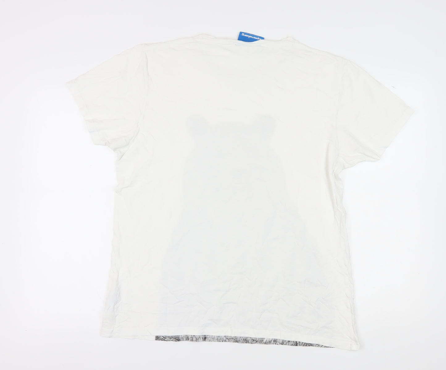 Supremebeng White XL Men's Graphic Bear T-Shirt
