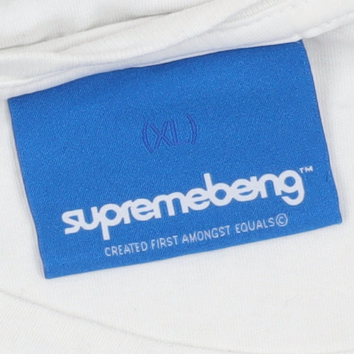 Supremebeng White XL Men's Graphic Bear T-Shirt