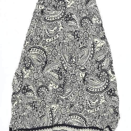 Apricot Women's Paisley A-Line Skirt, Size 8, Black, Knee Length