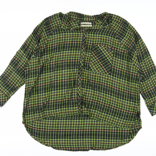 Urban Outfitters Unisex Green Plaid Button-Up Shirt