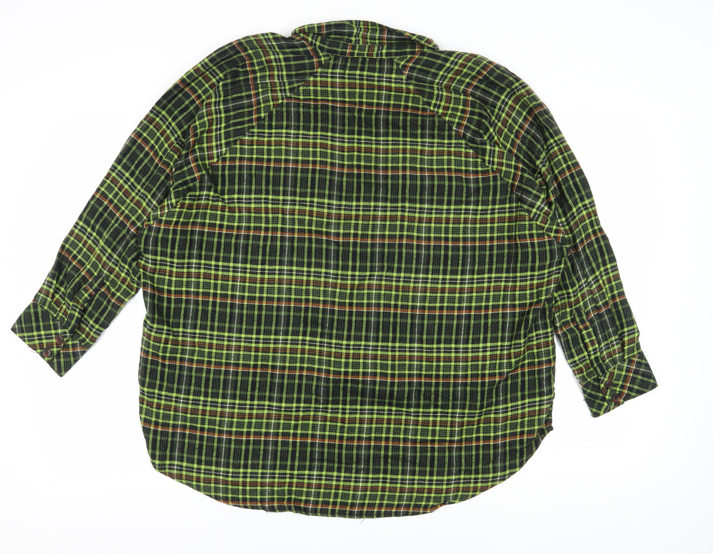 Urban Outfitters Unisex Green Plaid Button-Up Shirt