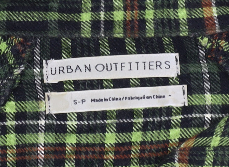 Urban Outfitters Unisex Green Plaid Button-Up Shirt