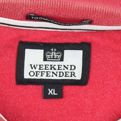 Weekend Offender Men's Multicoloured Striped Polo XL