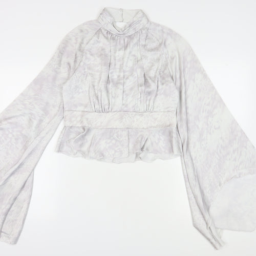 ASOS DESIGN Women’s White Blouse, Size 14, High Neck