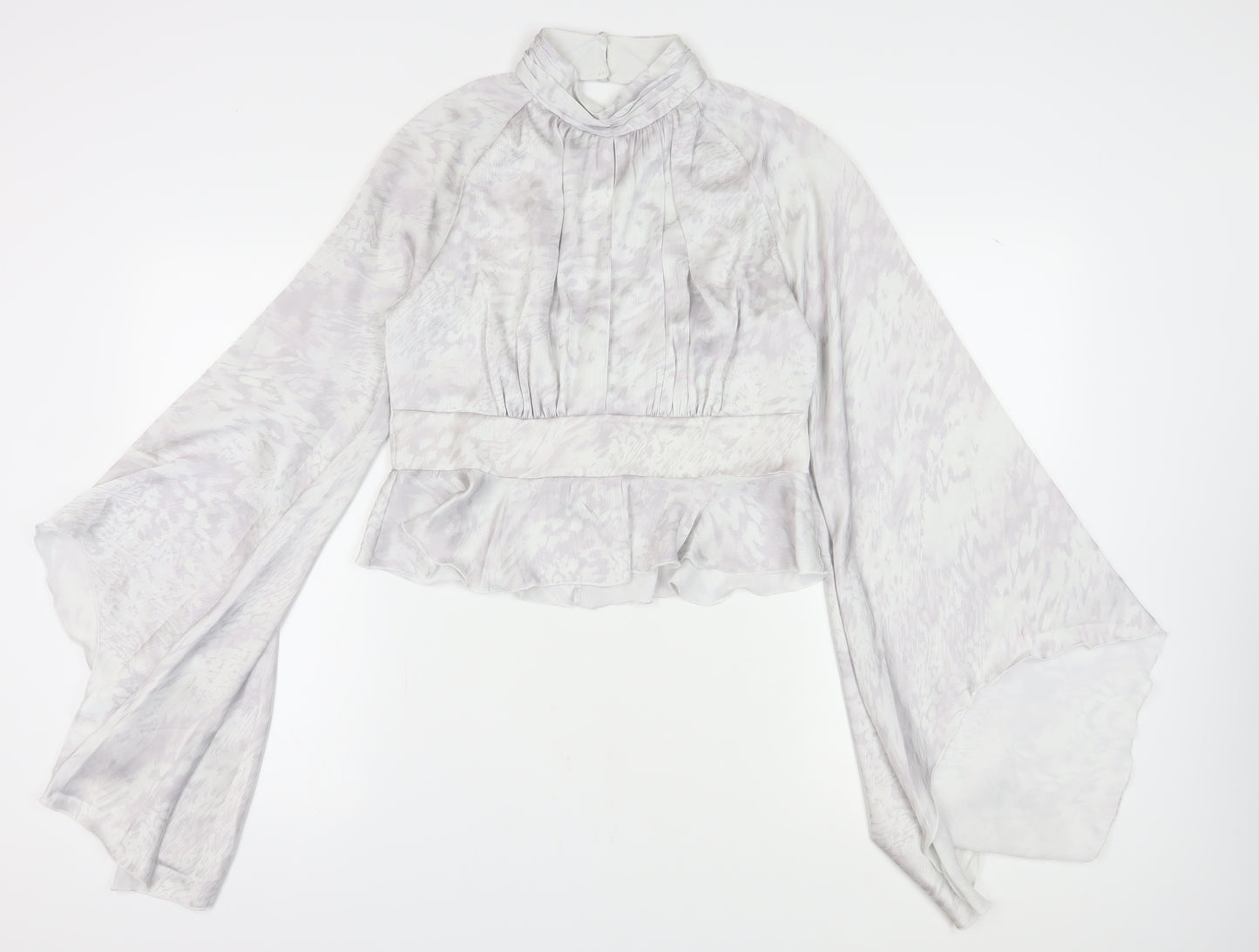 ASOS DESIGN Women’s White Blouse, Size 14, High Neck