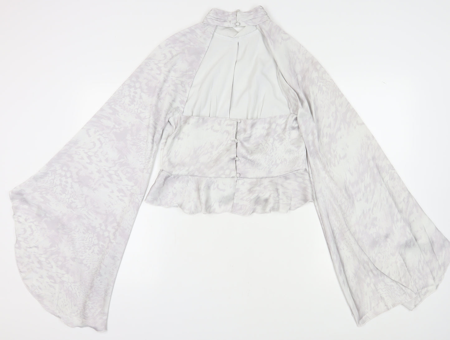 ASOS DESIGN Women’s White Blouse, Size 14, High Neck