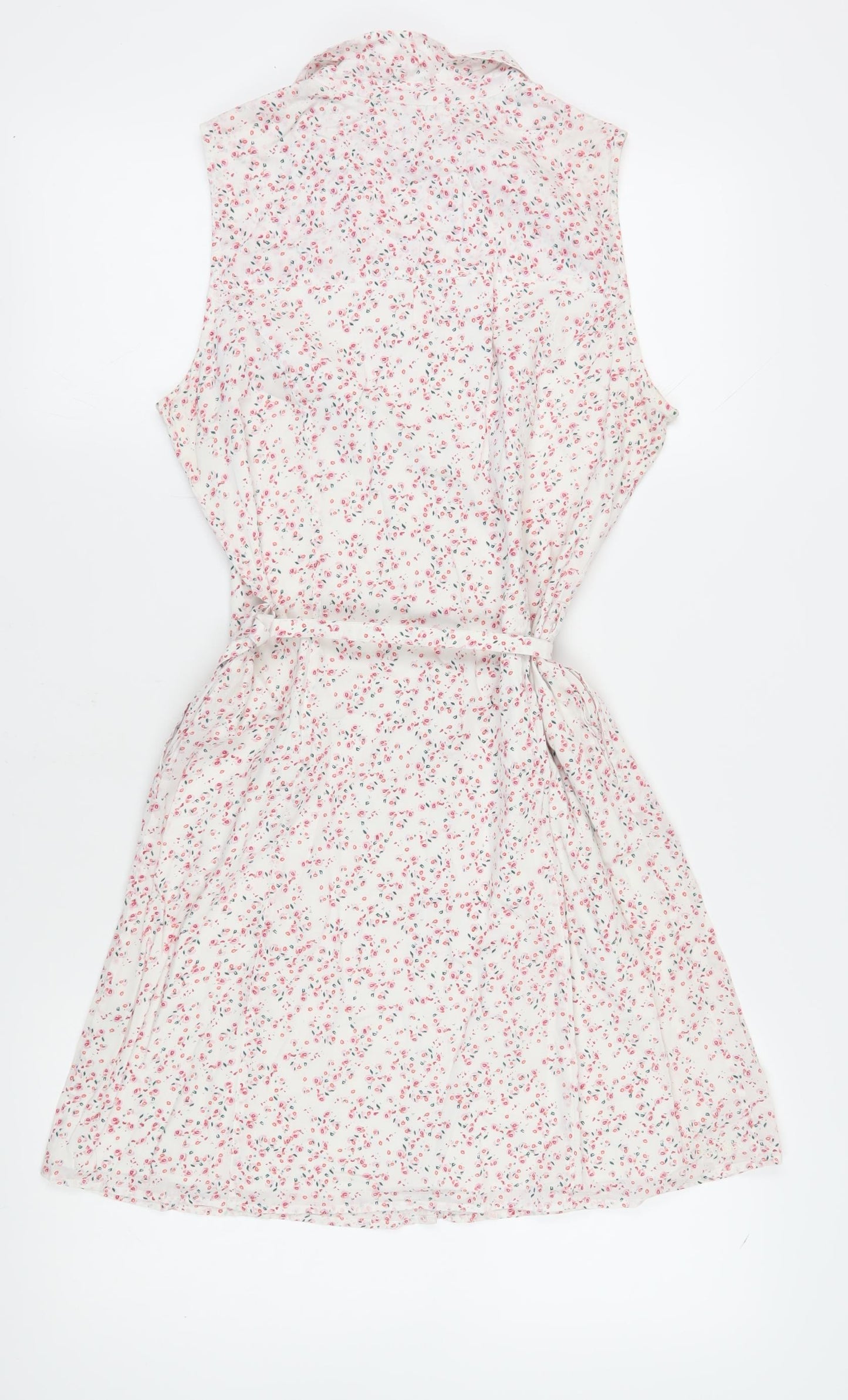 Fat Face Women's White Floral Shirt Dress Size 12