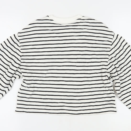 Marks and Spencer Girls Ivory Striped Pullover Sweatshirt 11-12Y
