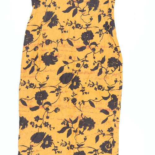 Planet Women's Multicoloured Floral Silk Sheath Dress - Size 12