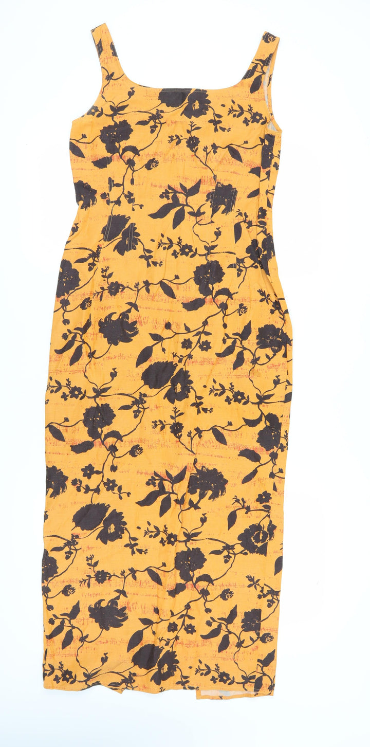 Planet Women's Multicoloured Floral Silk Sheath Dress - Size 12