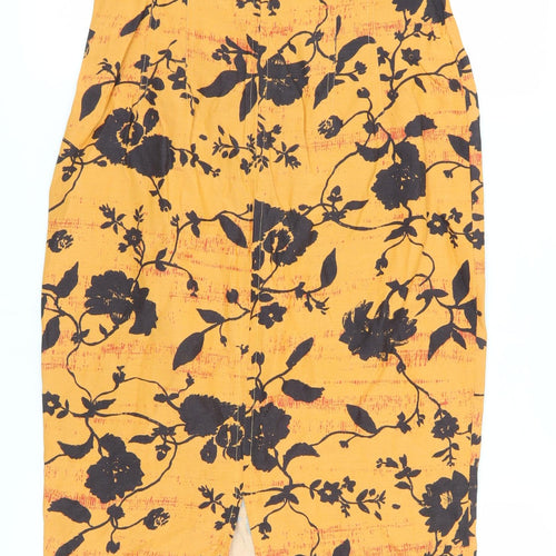 Planet Women's Multicoloured Floral Silk Sheath Dress - Size 12