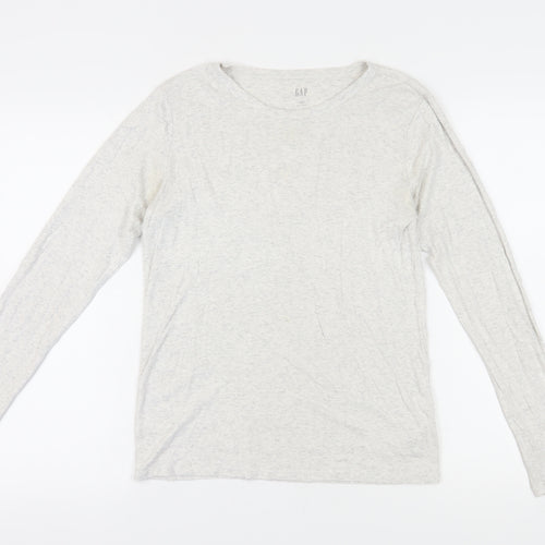GAP Women’s Grey Long Sleeve Basic T-Shirt, L