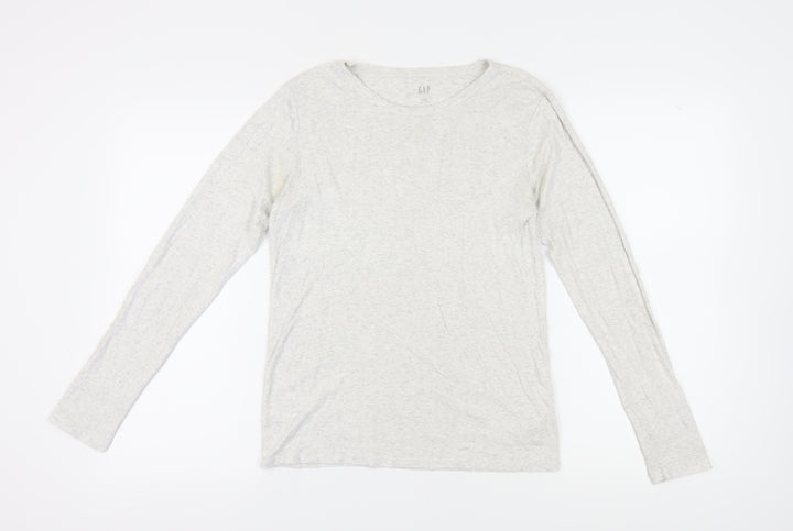 GAP Women’s Grey Long Sleeve Basic T-Shirt, L