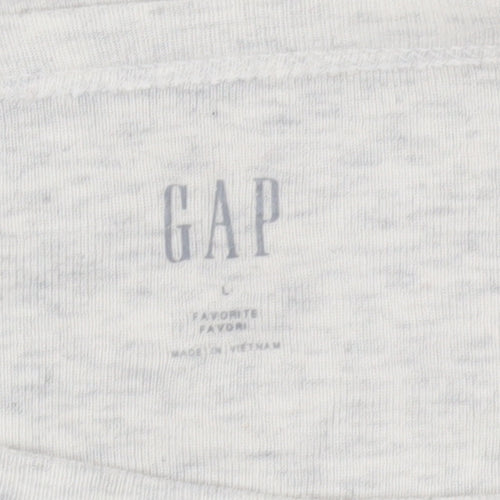 GAP Women’s Grey Long Sleeve Basic T-Shirt, L