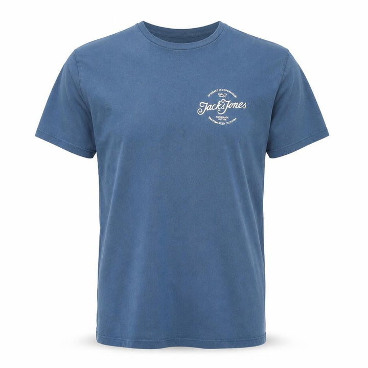 Jack & Jones Men's Blue Crew Neck T-Shirt, Size L