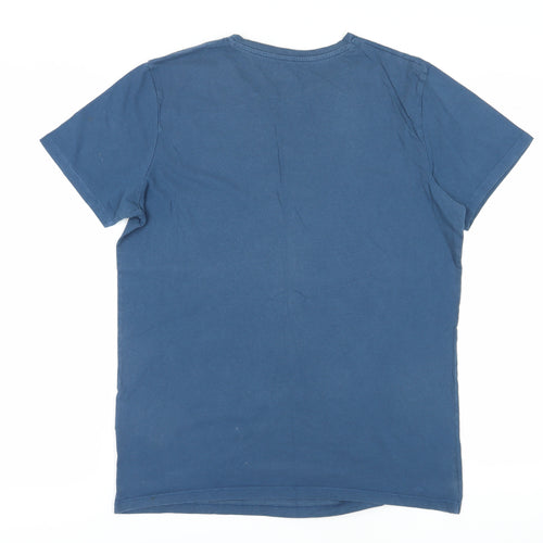 Jack & Jones Men's Blue Crew Neck T-Shirt, Size L