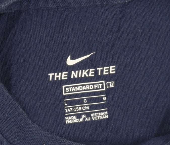 Nike Boys Blue Graphic Print T-Shirt 11-12 Years Casual Fit