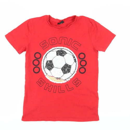 Sonic The Hedgehog Boys Red Graphic T-Shirt 13-14 Years