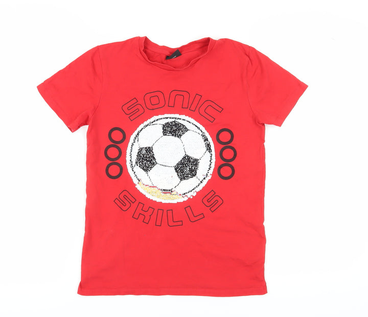 Sonic The Hedgehog Boys Red Graphic T-Shirt 13-14 Years
