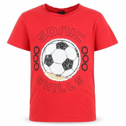 Sonic The Hedgehog Boys Red Graphic T-Shirt 13-14 Years