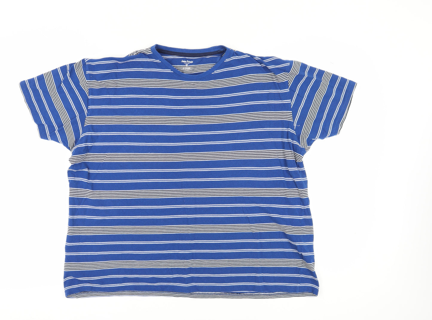 James Pringle Men's Blue XL Striped T-Shirt