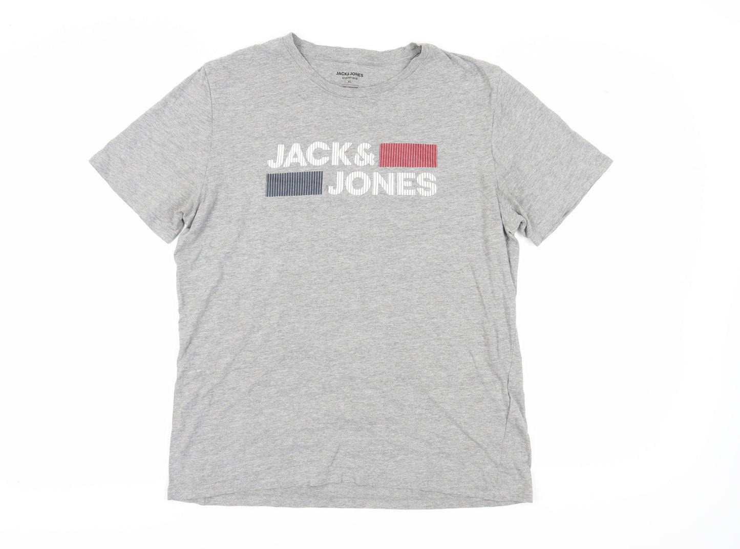 Jack & Jones Men's Grey XL Graphic Print T-Shirt