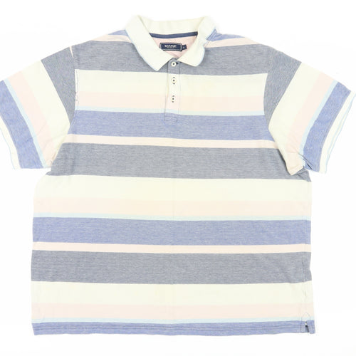 Maine New England Men's Multicoloured Striped XL Polo