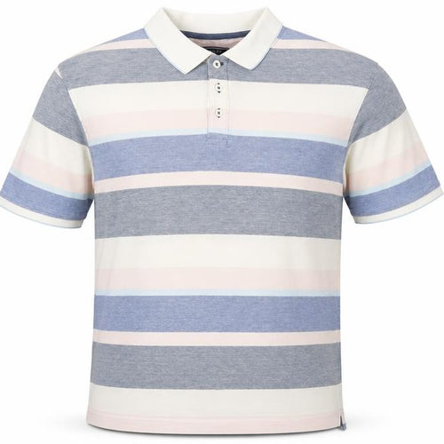Maine New England Men's Multicoloured Striped XL Polo