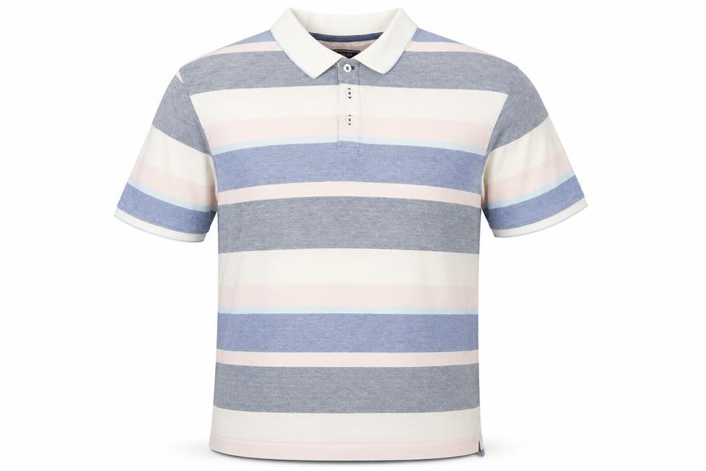 Maine New England Men's Multicoloured Striped XL Polo