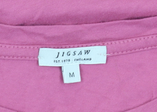 Jigsaw Women's Pink Long Sleeve Cotton Top M