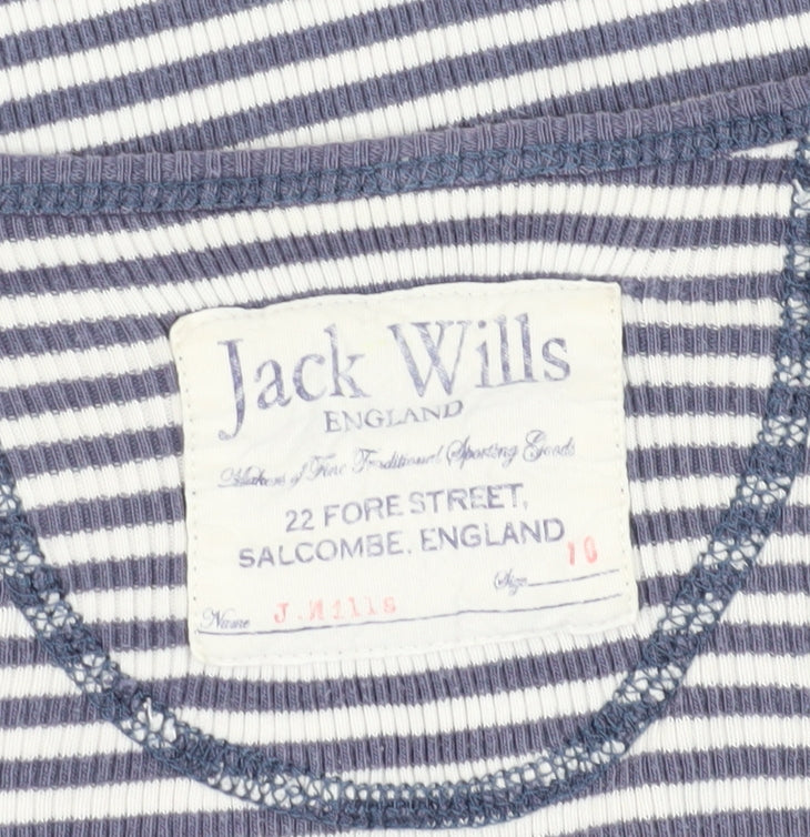 Jack Wills Women's Striped Jersey T-Shirt Size 10