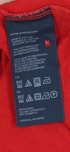 Tommy Hilfiger Men's Red Slim Fit Polo 2XL