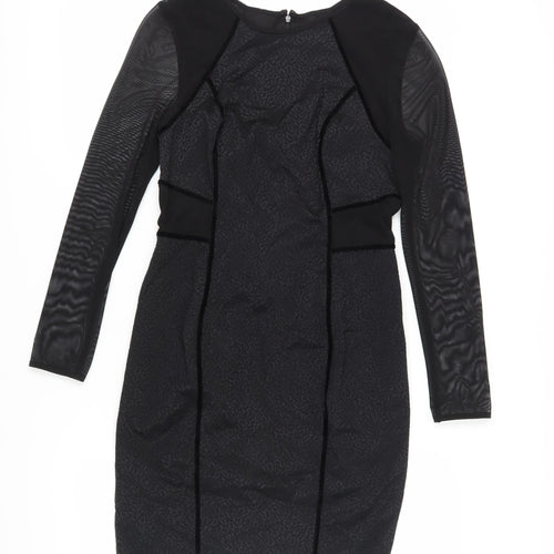 Marks and Spencer Women’s Black Animal Print Bodycon Dress